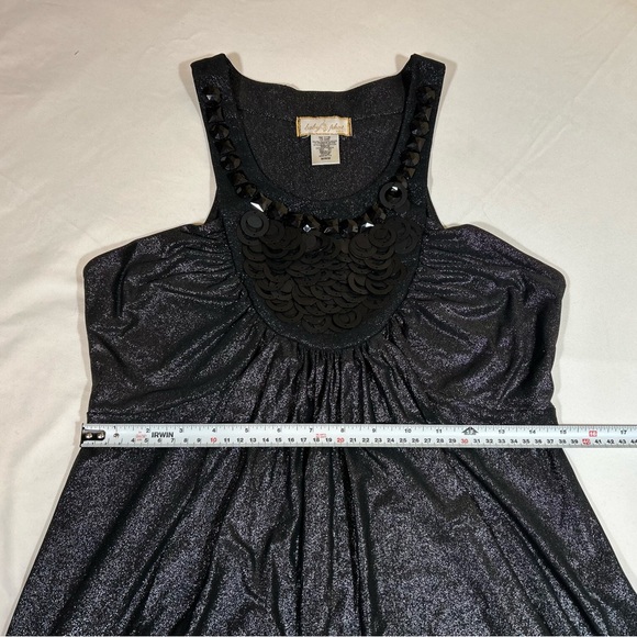 Baby Phat embroidered metallic silver dress Size Medium. Excellent condition. - Picture 3 of 11